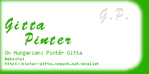 gitta pinter business card